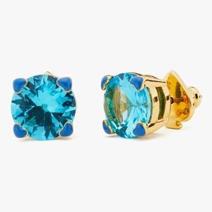 NWT~KATE SPADE~Lt. Sapphire CZ Heart Studs